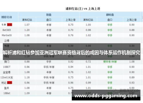 解析浦和红钻参加亚洲冠军联赛资格背后的成因与体系运作机制探究